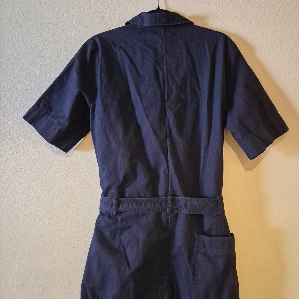COS Utility Belted Cotton Jumpsuit in Navy Blue Size 10 - Picture 7 of 9